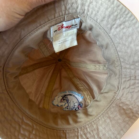 Disney Vintage Womens One Size Tan Embroidered Eeyore Bucket Hat Winnie the Pooh - Picture 3 of 5